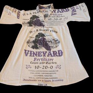 Flour Sack Thin Dress Vineyard Vintage Look Feed Bag Garden Hippie Boho One Size